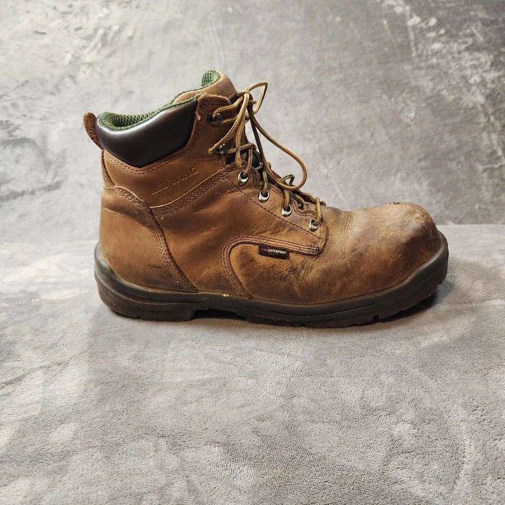 Red Wing Boots Mens 12 Brown Leather 2240 King Toe Waterproof Safety Work